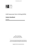 CUNYAssessmentTestinWriting(CATW)StudentHandbook Fall 2010